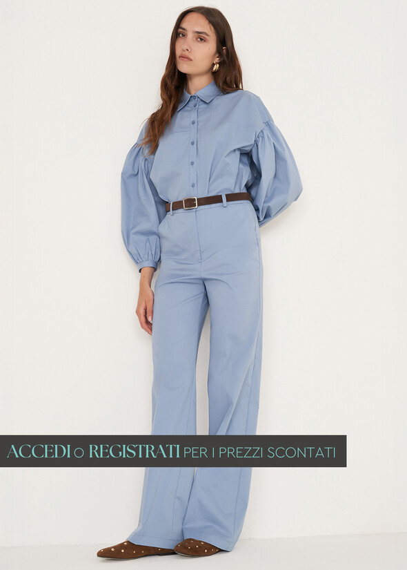 Pantalone Clair in cotone CELESTE FIORDALISO Donna null