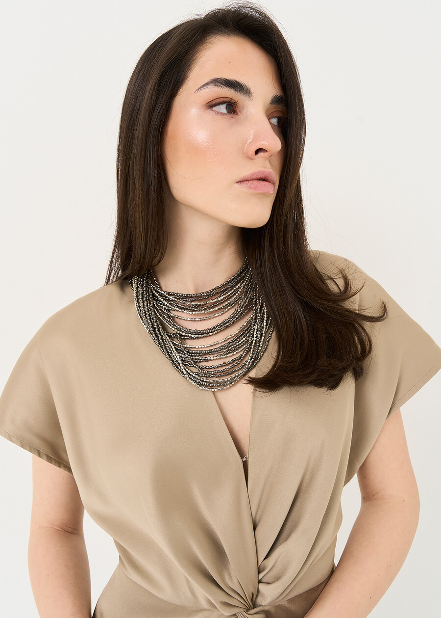 Abito midi Arios cut-out MARRONE BRONZEVIOLA Donna , immagine n. 4