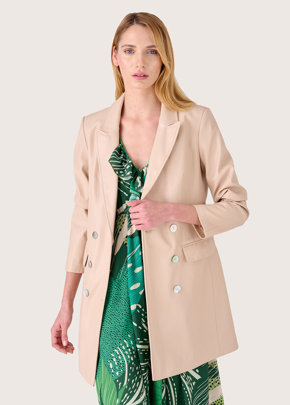 Greg eco-leather jacket BEIGE SABBIA Woman null