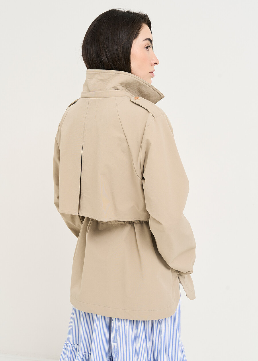Gaston hooded trench jacket GRIGIO Woman , image number 5