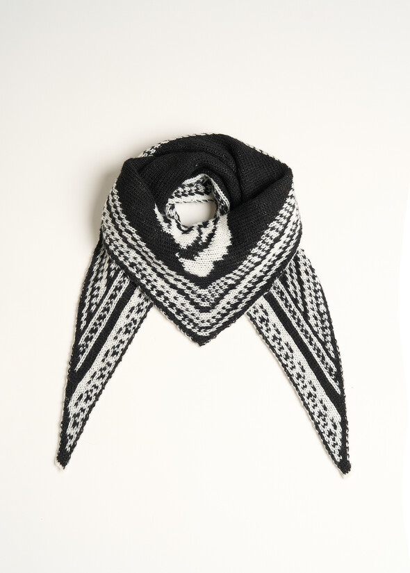 Foulard Sary in maglia floreale NERO Donna null