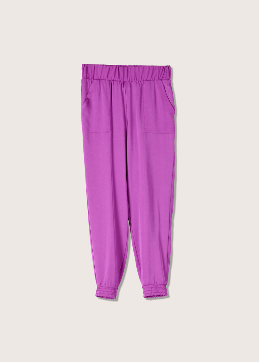 Pantalone Cara in crepe VIOLA GRAPE Donna , immagine n. 6