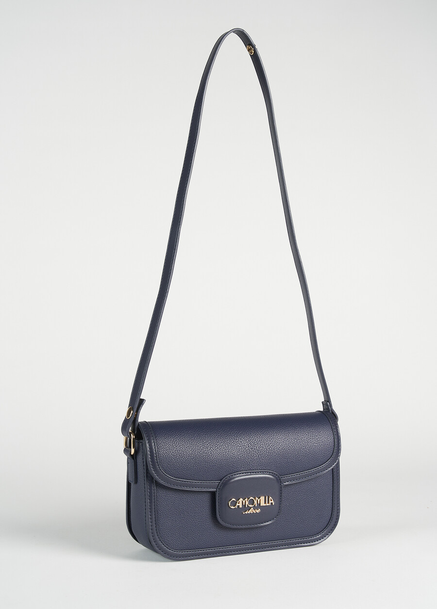 Breona Big eco-leather crossbody bag BIANCO WHITEBLUE OLTREMARE  Woman , image number 2