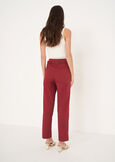 Pantaloni Principe in cotone ROSSO BORDEAUX Donna immagine n. 4