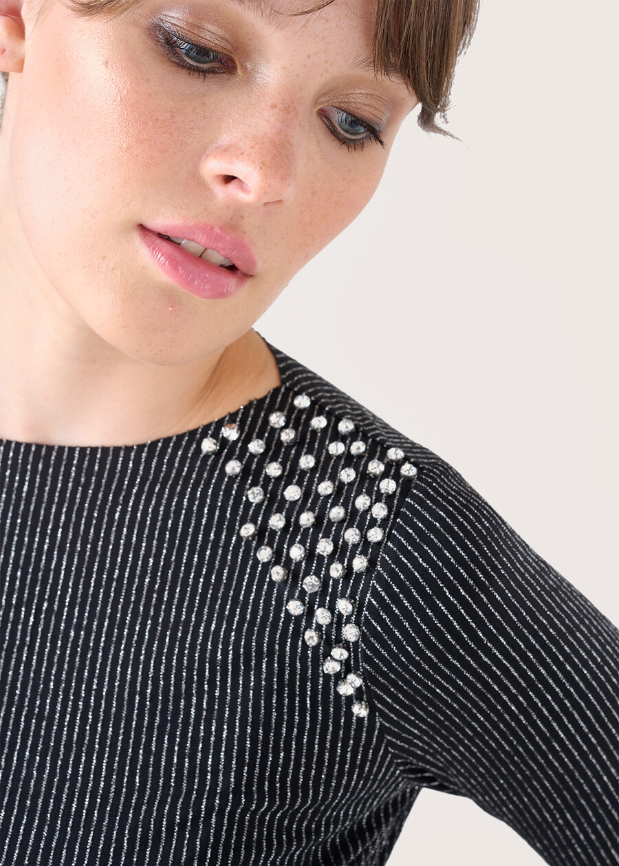 Maglia Stacy con perline NERO Donna , immagine n. 2
