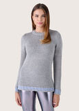 Maxi jersey with maxi lettering GRIGIO MEDIUM GREY Woman image number 2