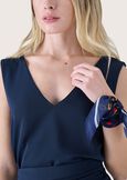 Top Thomas in cady BLUE OLTREMARE ROSSO TULIPANO Donna immagine n. 2