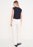 Alice bengaline trousers BLUBIANCO WHITEMARRONENERO BLACK Woman image number 4