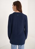 Cardigan Coral Midnight in filo BLU MIDNIGHTBIANCO BURRO Donna immagine n. 4