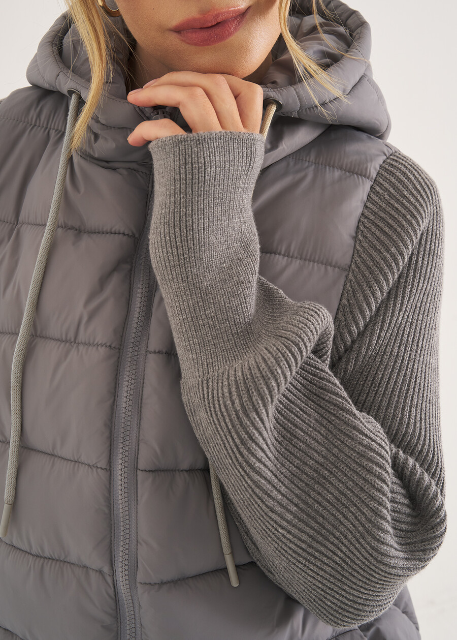 Paggy quilted belted jacket GRIGIO Woman , image number 3