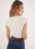 T-shirt Silla in Cotone con Stampa BEIGE LATTE Donna immagine n. 3