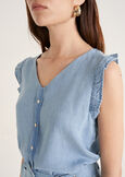 Top Tally in lyocell
 DENIM MEDIUM DENIM Donna immagine n. 2