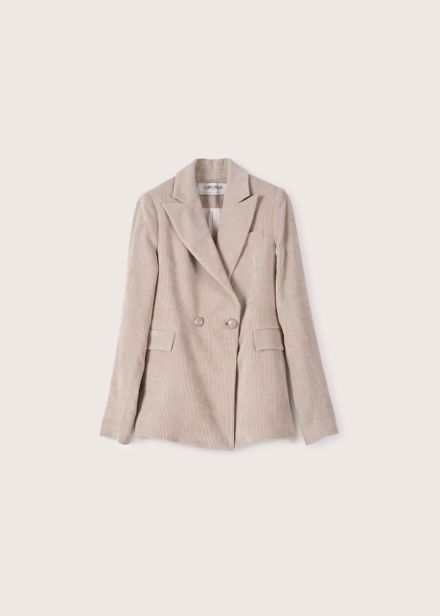 Guenda giacca in velluto ROSSO BORDEAUXBEIGE GREIGEBLUE OLTREMARE Donna , immagine n. 6