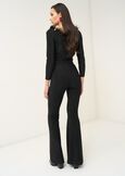 Victoria flared lurex jersey trousers NERO Woman image number 5