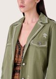 Garden 100% cotton denim jacket VERDE TEA Woman image number 2