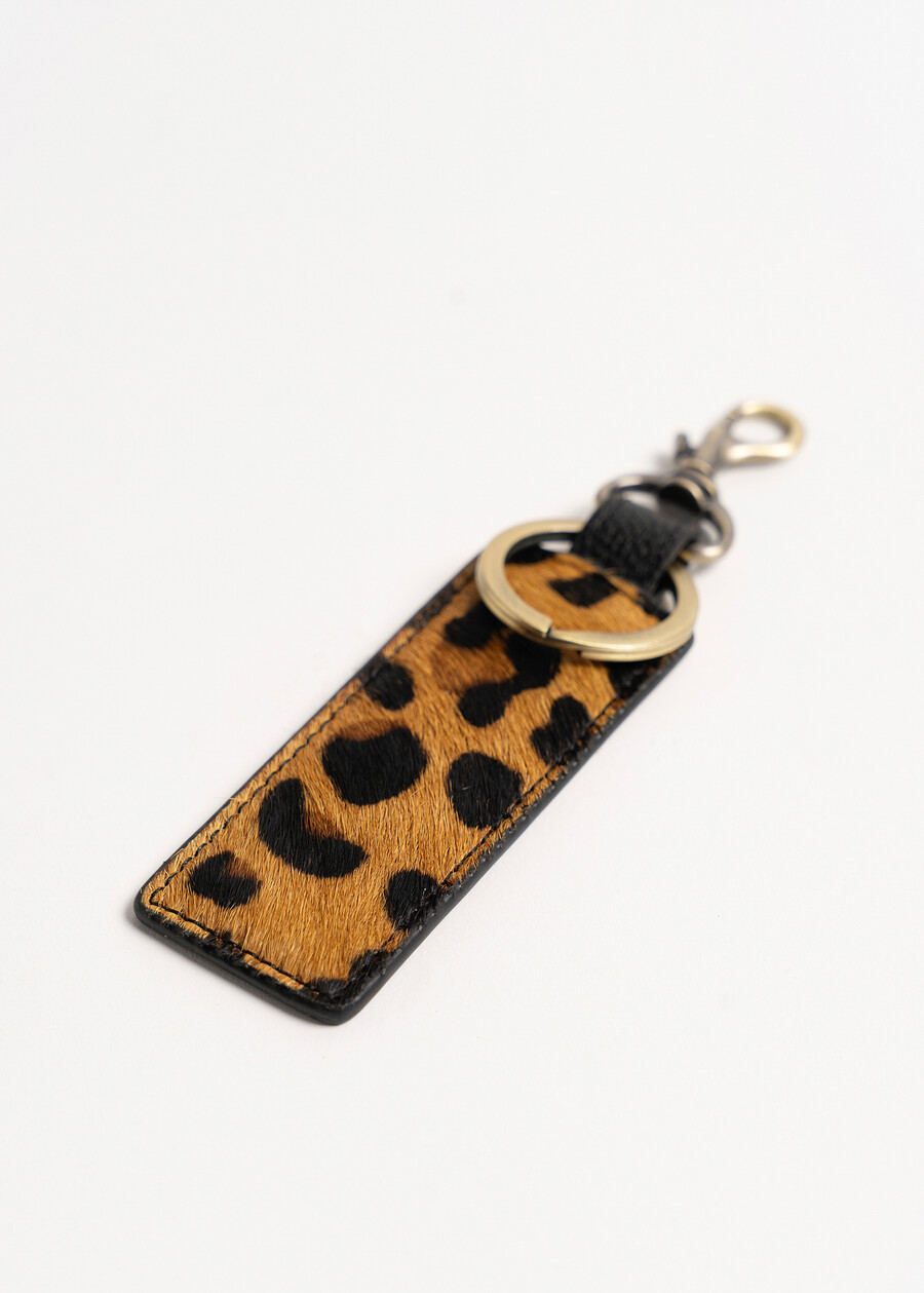 Catia real pony hair keyring NERO BLACK Woman , image number 2