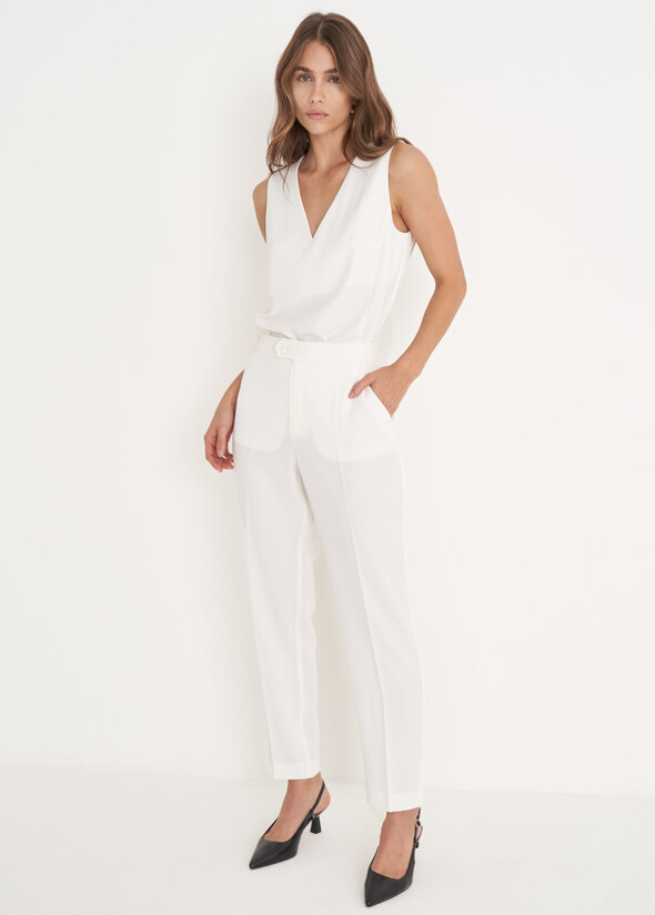 Pantalone Alice a gamba stretta BIANCO WHITE Donna null