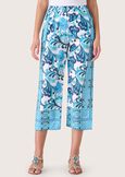 Plod crepe Capri trousers BLUE TURCHESE Woman image number 2