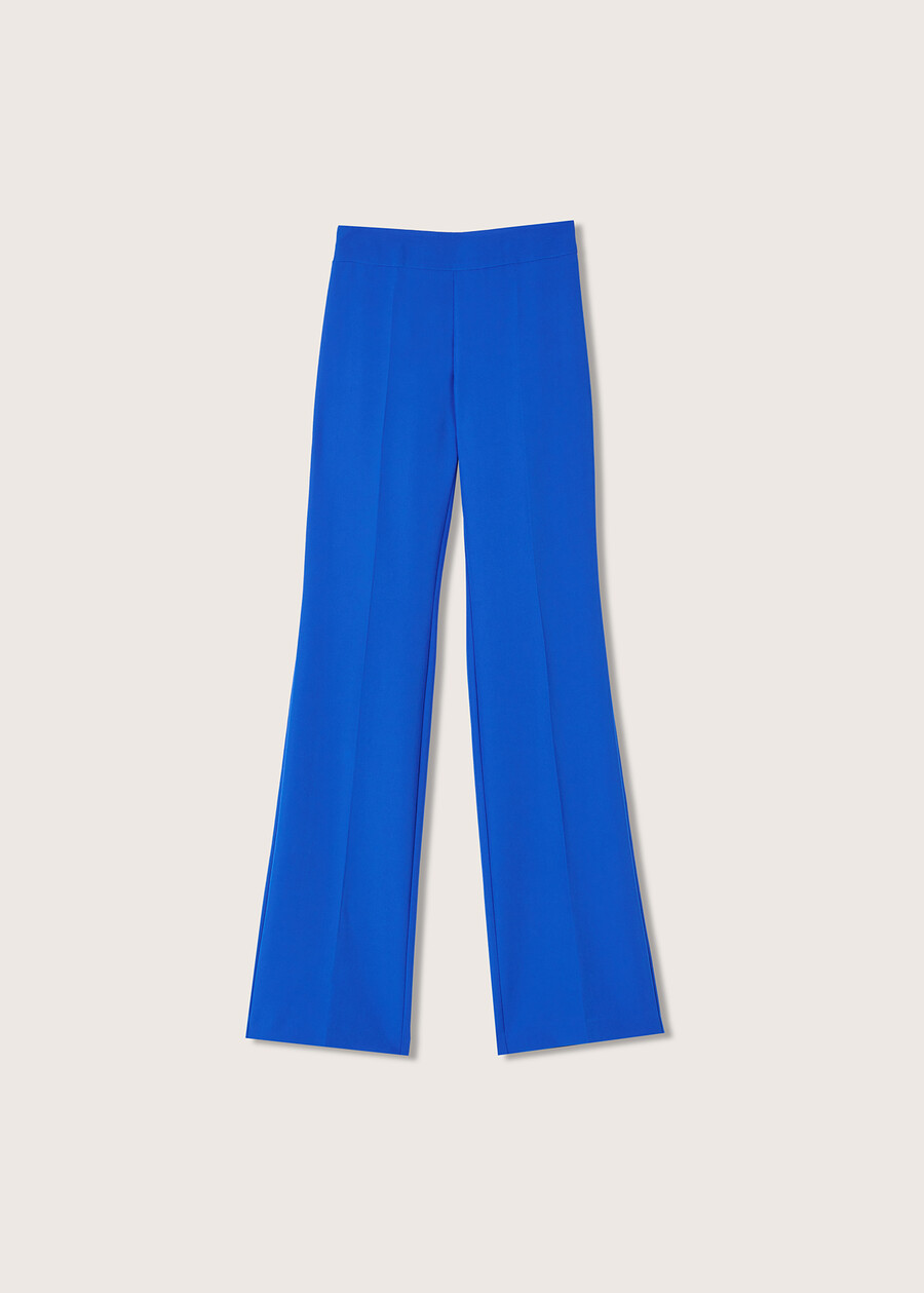 Vicrtoria technical fabric trousers BLU ELETTRICO Woman , image number 5