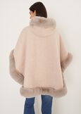 Mantella Moyra in maglia ed ecopelliccia NERO BLACKBEIGE LATTE Donna immagine n. 4