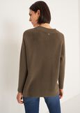Marcella round-neck sweater VERDE ALGAMARRONE TERRA Woman image number 4