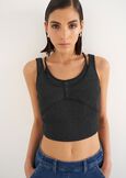 Top sportivo in cotone Tabi GRIGIO ANTRACITE Donna immagine n. 1