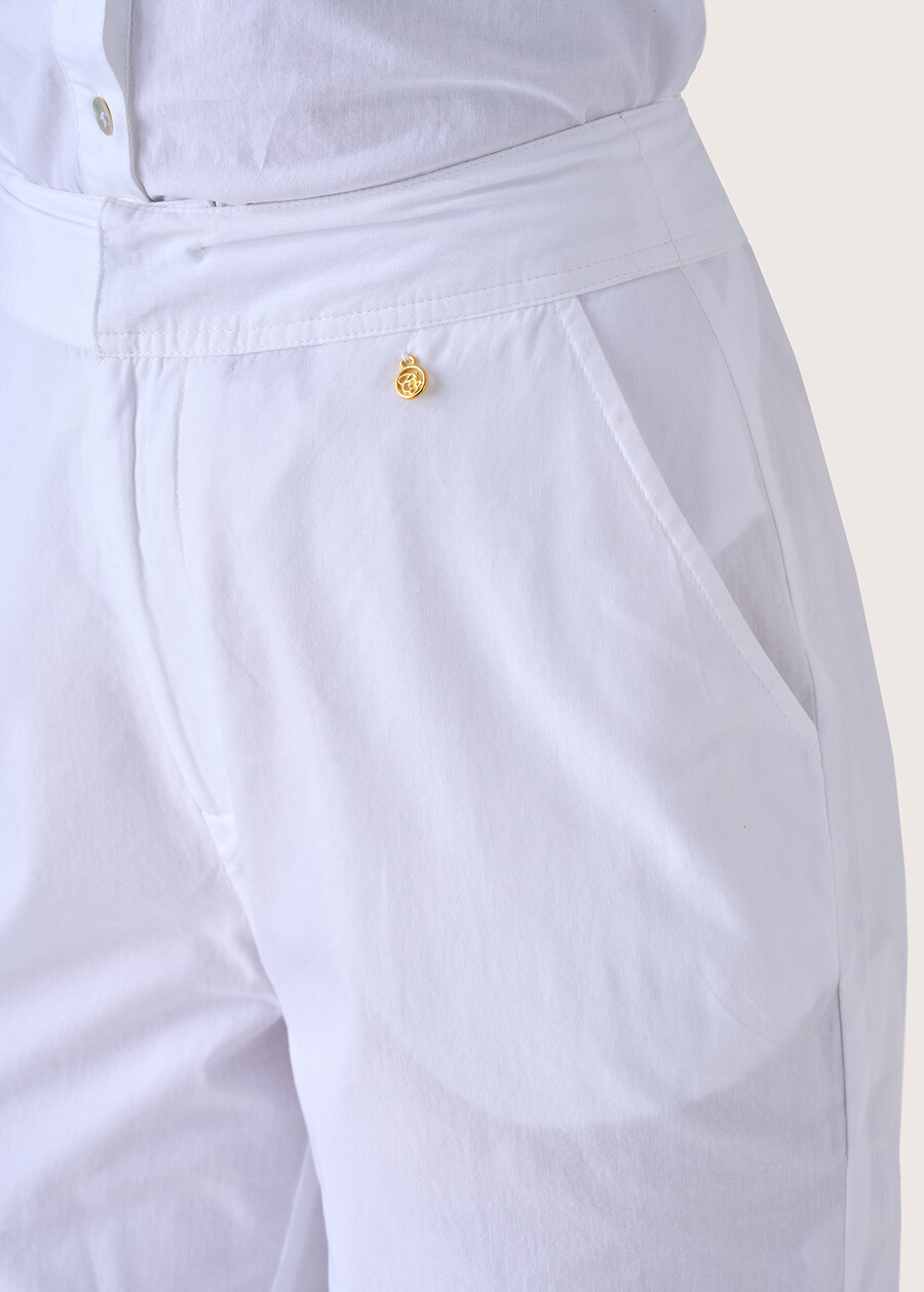 Pinocchietto Polty 100% cotone BIANCO Donna , immagine n. 3