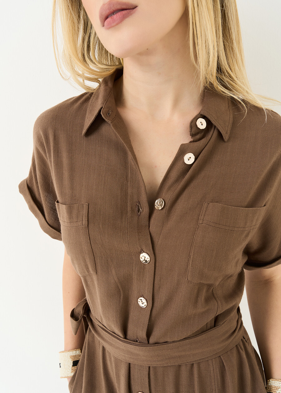Abito midi chemisier Aron MARRONE Donna , immagine n. 3