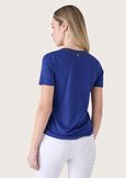T-shirt Sali con strass BLU MEDIUM BLUEMARRONE CARAMELLO Donna immagine n. 3