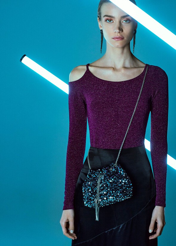 Maglia Sandra con lurex VIOLA FRESIA Donna null