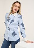 Camicia Cilly a righe e fiori Made in Italy BIANCO WHITE Donna immagine n. 1