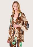 Carlo open shawl MARRONE CACAO Woman image number 1
