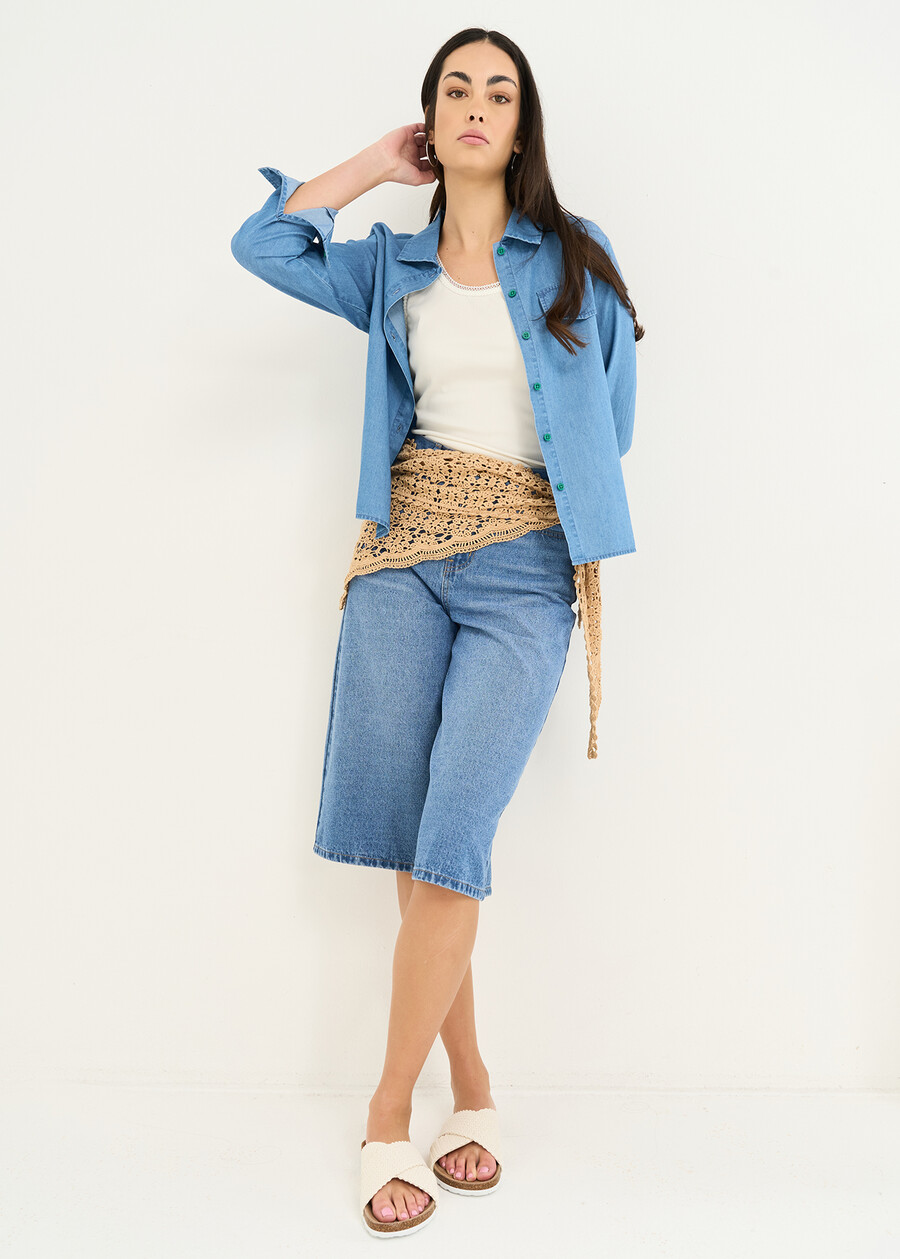 Camicia Cris in denim leggero DENIM MEDIUM DENIM Donna , immagine n. 4