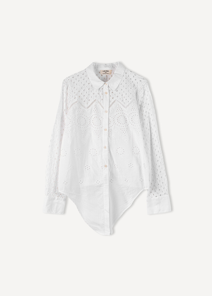 Callas Broderie Anglaise shirt BIANCO WHITE Woman , image number 6