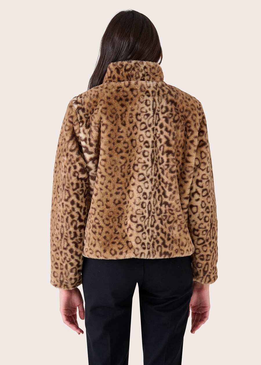 Eco-pelliccia animalier Ganda BEIGE CAMMELLO Donna , immagine n. 6