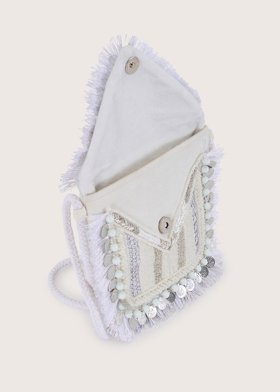 Brianna beaded clutch bag BIANCO WHITE Woman , image number 3