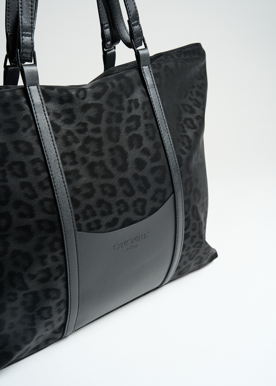 Shopping bag Biky animalier ROSSO BORDEAUXNERO Donna , immagine n. 4