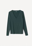 T-shirt Sara con scollo a V ROSSO CHIANTIVERDE FORESTA Donna immagine n. 4
