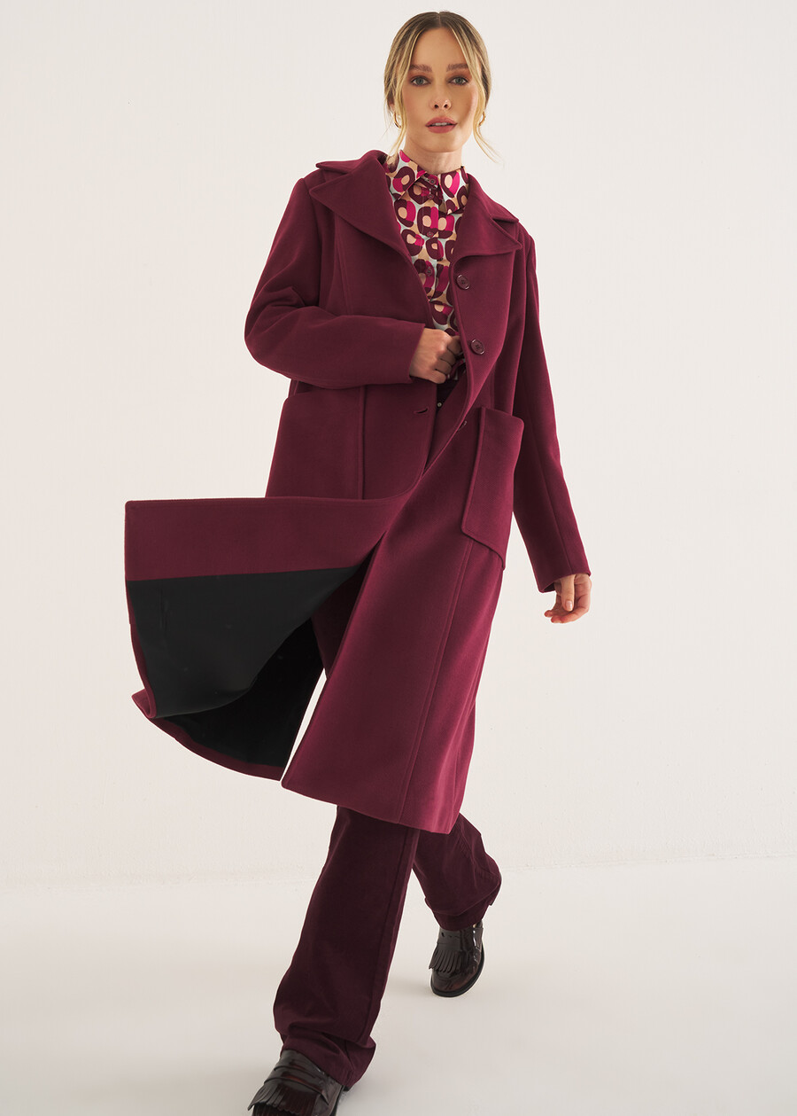 Clotilde belted wool-blend coat VERDE ALGAROSSO CHIANTI Woman , image number 2
