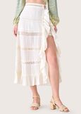 Gonna lunga Giada 100% cotone BIANCO Donna immagine n. 2
