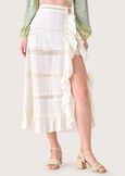 Giada 100% cotton long skirt BIANCO Woman image number 2