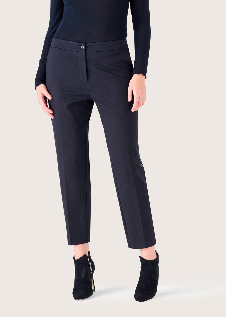 Pedra trousers in Milano stitch NERO BLACK Woman , image number 2