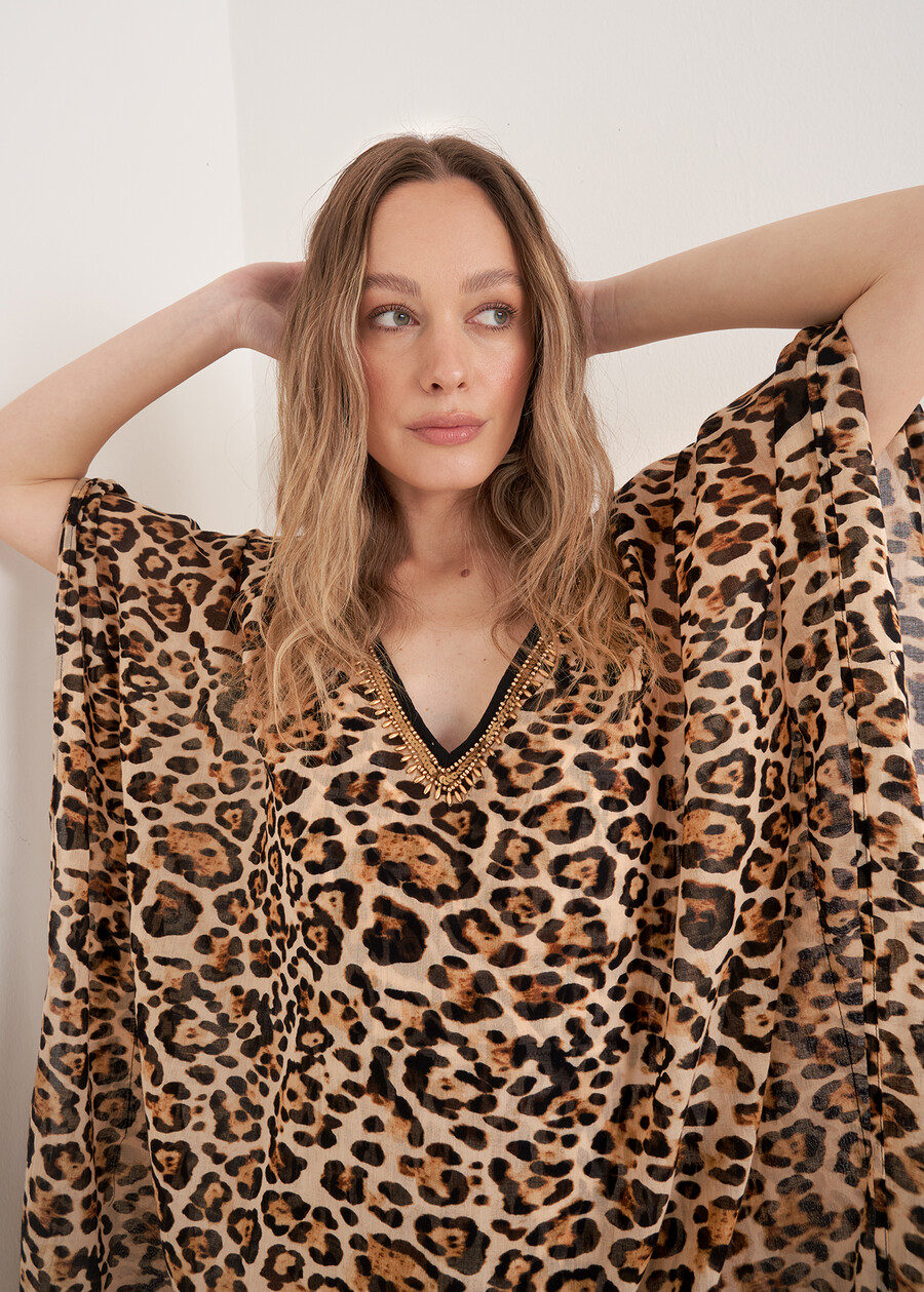 Kaftano Bacula Animalier NERO BLACK Donna , immagine n. 2
