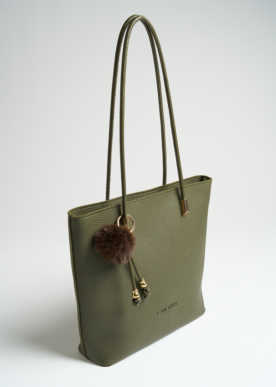Shopping Bay con charms pompon VERDENERO Donna , immagine n. 2