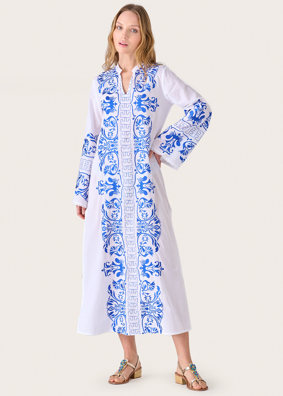 Aurea 100% cotton tunic dress BIANCO Woman , image number 1