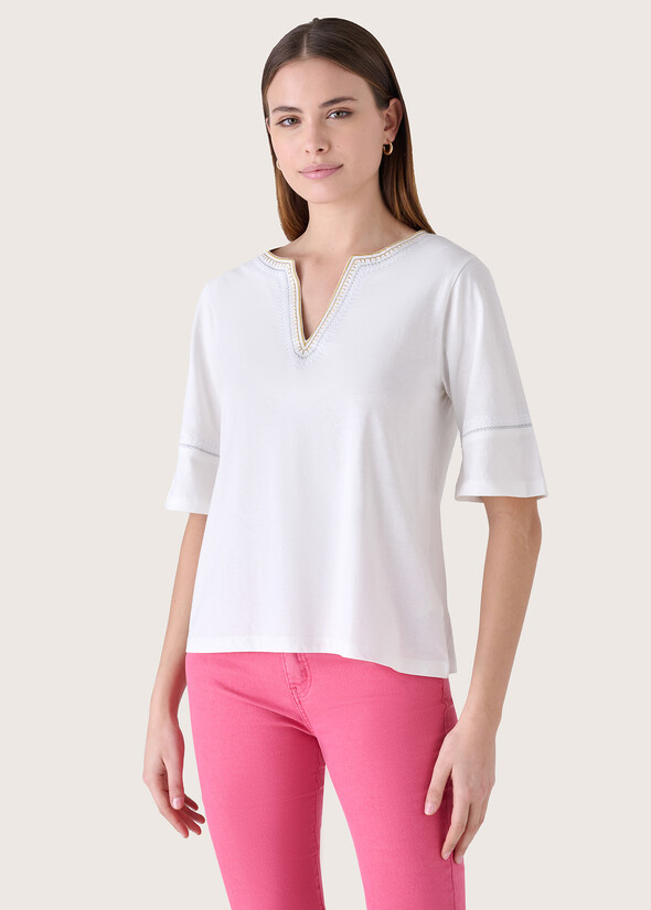 Strive 100% organic cotton blouse BIANCO ORCHIDEA Woman null
