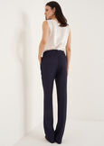 Pantaloni Giorgia-E in lino e viscosa BLUBIANCO WHITE Donna immagine n. 5