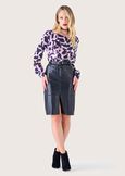 Longuette Grid in ecopelle NERO BLACK Donna immagine n. 1