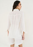 Camicia Clizia lunga in lino BIANCO WHITEBLU AVION Donna immagine n. 3