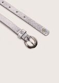 Carola python-effect belt GRIG SILVER GOLD Woman image number 3